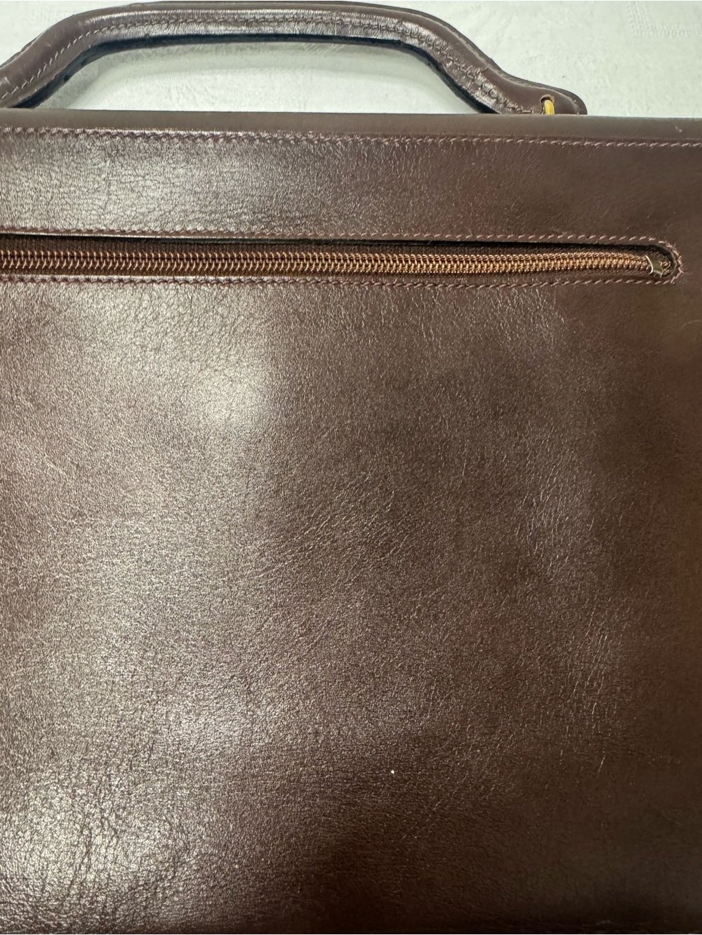 Anne Klein for Calderon brown leather briefcase - Picture 15 of 16